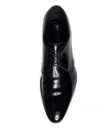Dolce & Gabbana Black Calfskin Leather Derby Men Dress Shoes