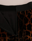 Dolce & Gabbana Elegant Leopard Print A-Line Skirt