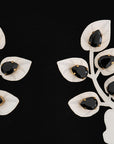 Dolce & Gabbana Black White Floral Baroque Crystal Pencil Skirt