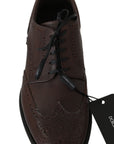 Dolce & Gabbana Elegant Brown Leather Derby Brogues