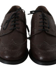 Dolce & Gabbana Elegant Brown Leather Derby Brogues