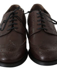 Dolce & Gabbana Elegant Brown Leather Derby Brogues