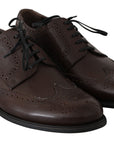Dolce & Gabbana Elegant Brown Leather Derby Brogues