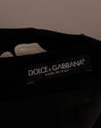 Dolce & Gabbana Black White Floral Baroque Crystal Pencil Skirt