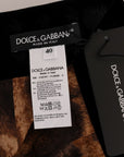 Dolce & Gabbana Baroque Embroidered Velvet Pencil Skirt