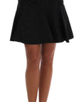 Dolce & Gabbana Elegant Black Floral Jacquard A-Line Skirt