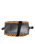 Dolce & Gabbana Beige Velvet Top Handle Shoulder Duffle Women Bag