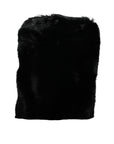 Dolce & Gabbana Black Faux Fur Silver Chain Crossbody Shoulder Purse Bag