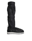 Dolce & Gabbana Black Quilted High Top Boots Sneakers Shoes
