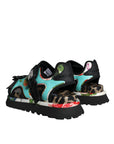Dolce & Gabbana Multicolor Patchwork Slides Sandals Men Shoes