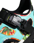 Dolce & Gabbana Multicolor Patchwork Slides Sandals Men Shoes