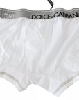 Dolce & Gabbana White Cotton Stretch Regular Boxer Underwear