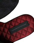 Dolce & Gabbana Black Faux Fur Slides Slippers Slip On Shoes