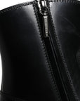 Dolce & Gabbana Black Leather Ankle Boots Booties Shoes