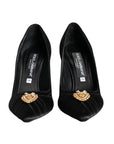 Dolce & Gabbana Black Heart DEVOTION Heels Pumps Shoes