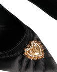 Dolce & Gabbana Black Heart DEVOTION Heels Pumps Shoes
