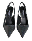 Dolce & Gabbana Multicolor Leather Slingback High Heels Sandals Shoes
