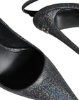 Dolce & Gabbana Multicolor Leather Slingback High Heels Sandals Shoes
