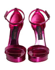 Dolce & Gabbana Fuchsia KEIRA Heels Ankle Strap Sandals Shoes