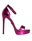 Dolce & Gabbana Fuchsia KEIRA Heels Ankle Strap Sandals Shoes