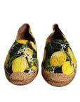 Dolce & Gabbana Multicolor Lemon Slip On Espadrilles Shoes