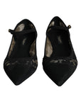 Dolce & Gabbana Black Taormina Lace Bellucci Flats Shoes
