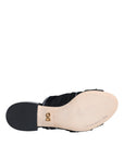 Dolce & Gabbana Black White Crystal Slides Sandals Shoes