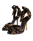 Dolce & Gabbana Brown Leopard Keira Heels Sandals Shoes