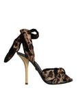 Dolce & Gabbana Brown Leopard Keira Heels Sandals Shoes
