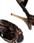 Dolce & Gabbana Brown Leopard Keira Heels Sandals Shoes