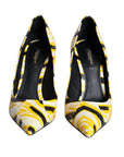 Dolce & Gabbana Multicolor Stripes Leather High Heels Pumps Shoes