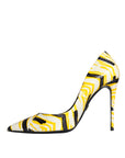 Dolce & Gabbana Multicolor Stripes Leather High Heels Pumps Shoes