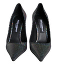 Dolce & Gabbana Multicolor Strass Leather Heels Pumps Shoes