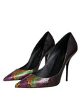 Dolce & Gabbana Multicolor Exotic Leather Heels Pumps Shoes