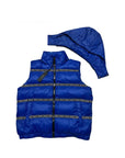Versace Elegant Black Logo Band Vest with Detachable Hood