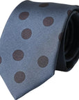 Dolce & Gabbana Blue Black Silk Polka Dot Adjustable Men Tie