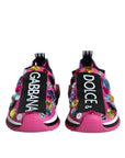 Dolce & Gabbana Pink Sorrento Crystals Low Top Sneakers Shoes