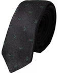 Dolce & Gabbana Black Fantasy 100% Silk Adjustable Men Tie