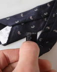 Dolce & Gabbana Dark Blue Fantasy 100% Silk Adjustable Men Tie
