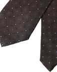 Dolce & Gabbana Brown Silk Branded Logo Adjustable Men Tie