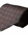Dolce & Gabbana Brown Silk Branded Logo Adjustable Men Tie