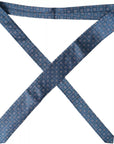 Dolce & Gabbana Blue Patterned 100% Silk Adjustable Men Tie