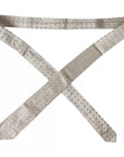 Dolce & Gabbana Beige Dotted Silk Classic Adjustable Men Tie