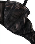 Dolce & Gabbana Black Silk Stretch Women Balconcino Bra Underwear