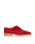 Christian Louboutin Red Suede Flat Shoe
