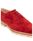 Christian Louboutin Red Suede Flat Shoe