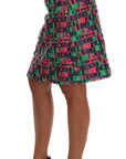 Dolce & Gabbana Elegant Jacquard High Waist Pencil Skirt