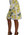 Dolce & Gabbana Lemon Print Fringe Pencil Skirt