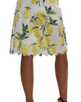 Dolce & Gabbana Lemon Print Fringe Pencil Skirt