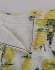 Dolce & Gabbana Lemon Print Fringe Pencil Skirt